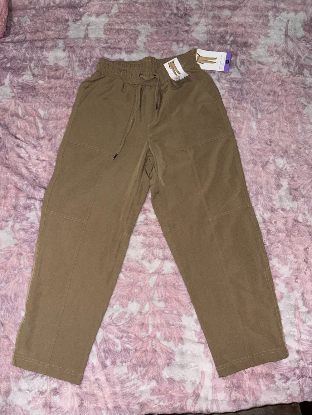 Mondetta Olive/Tan Drawstring Utility Joggers